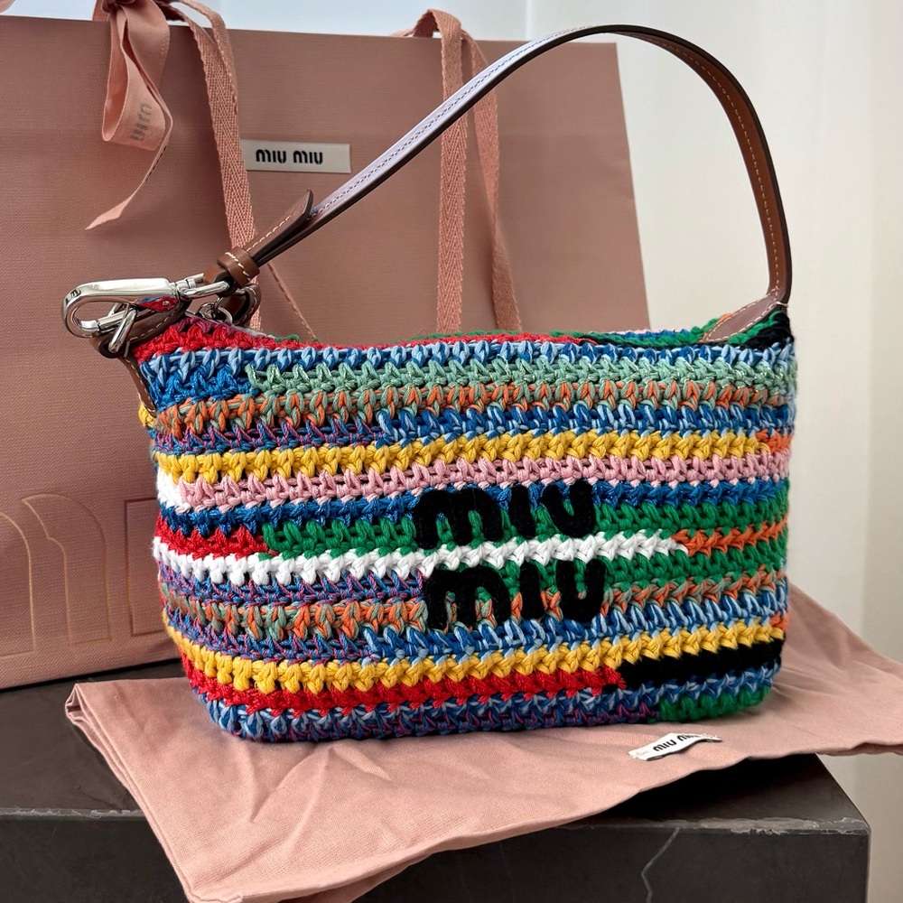 MIU MIU Crochet Pouch - Brand New 2025 release